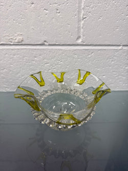 Antique Walker & Hall Silver Plate Stand With Frilled Glass Bowl | Antique & Vintage | Moonee Ponds Antiques | Australia Wide Delivery