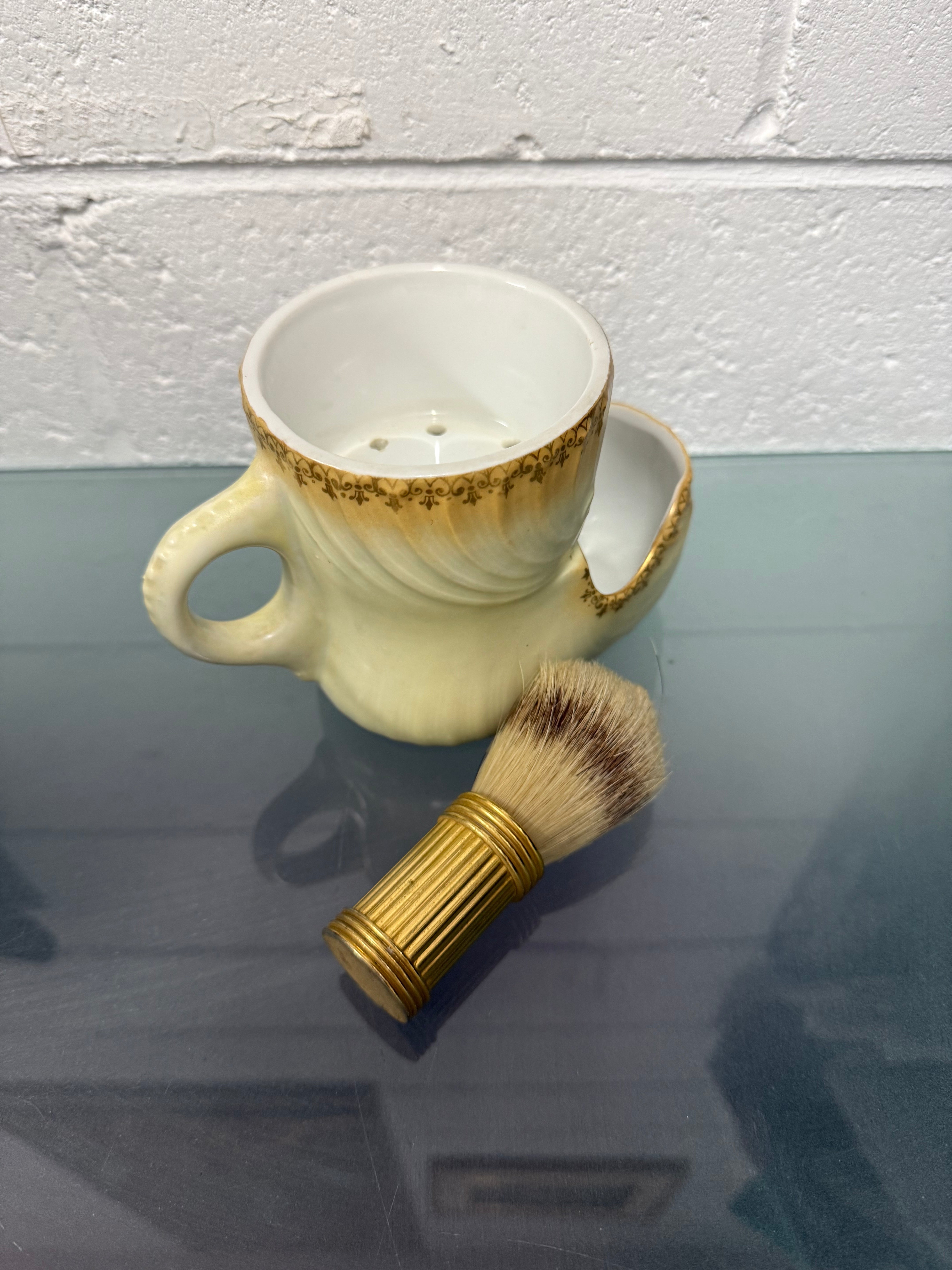 Vintage Shaving Mug & Brush | Antique & Vintage | Moonee Ponds Antiques | Australia Wide
