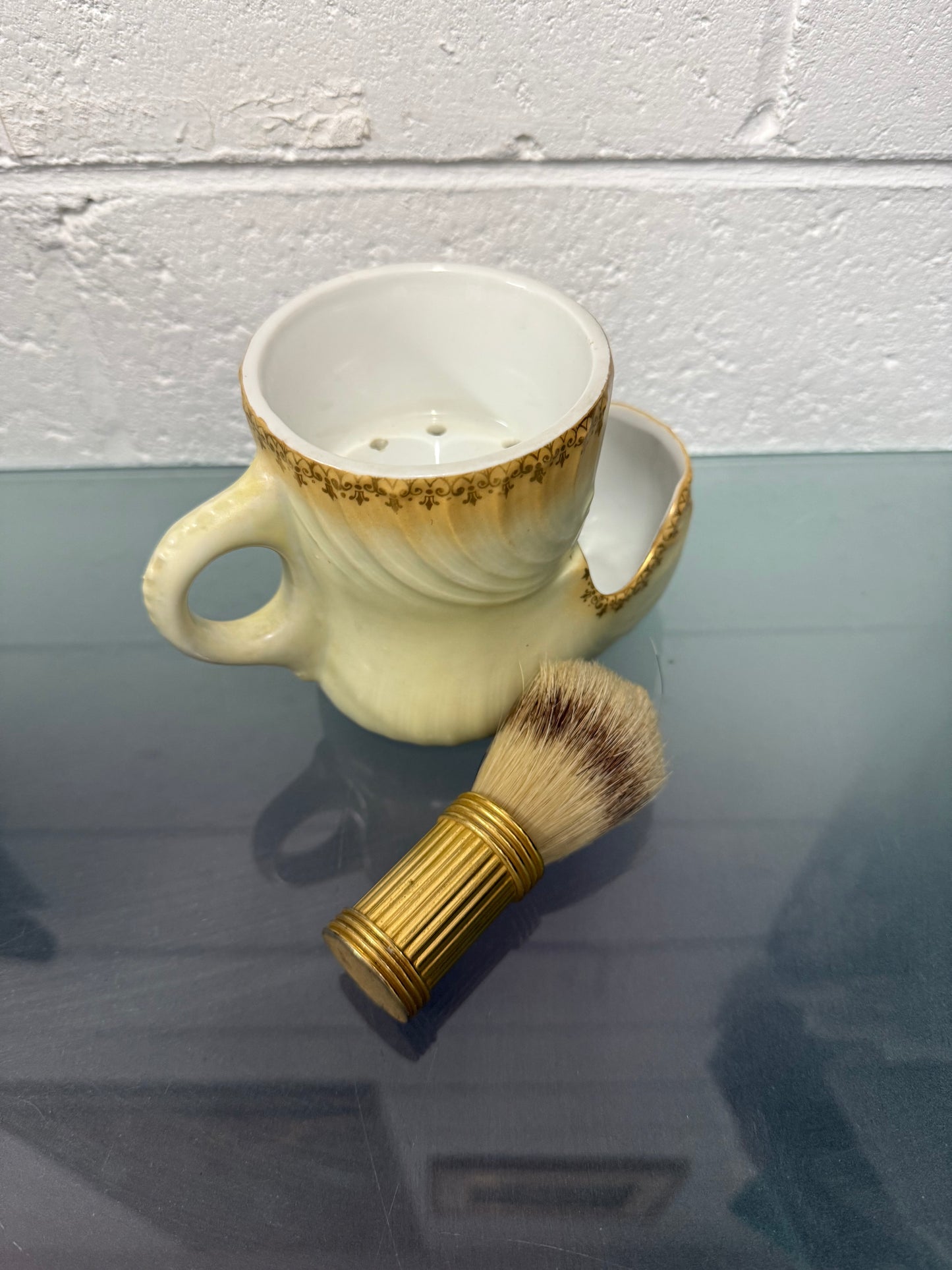 Vintage Shaving Mug & Brush