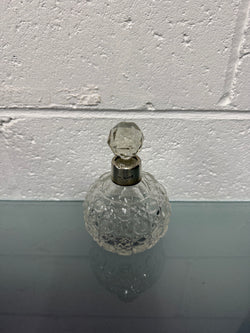 Cut Glass Perfume Bottle With Sterling Silver Collar | Antique & Vintage | Moonee Ponds Antiques | Australia Wide Delivery