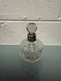 Cut Glass Perfume Bottle With Sterling Silver Collar | Antique & Vintage | Moonee Ponds Antiques | Australia Wide Delivery