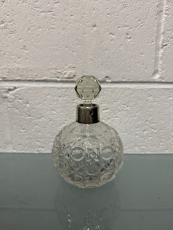 Cut Glass Perfume Bottle With Sterling Silver Collar | Antique & Vintage | Moonee Ponds Antiques | Australia Wide Delivery