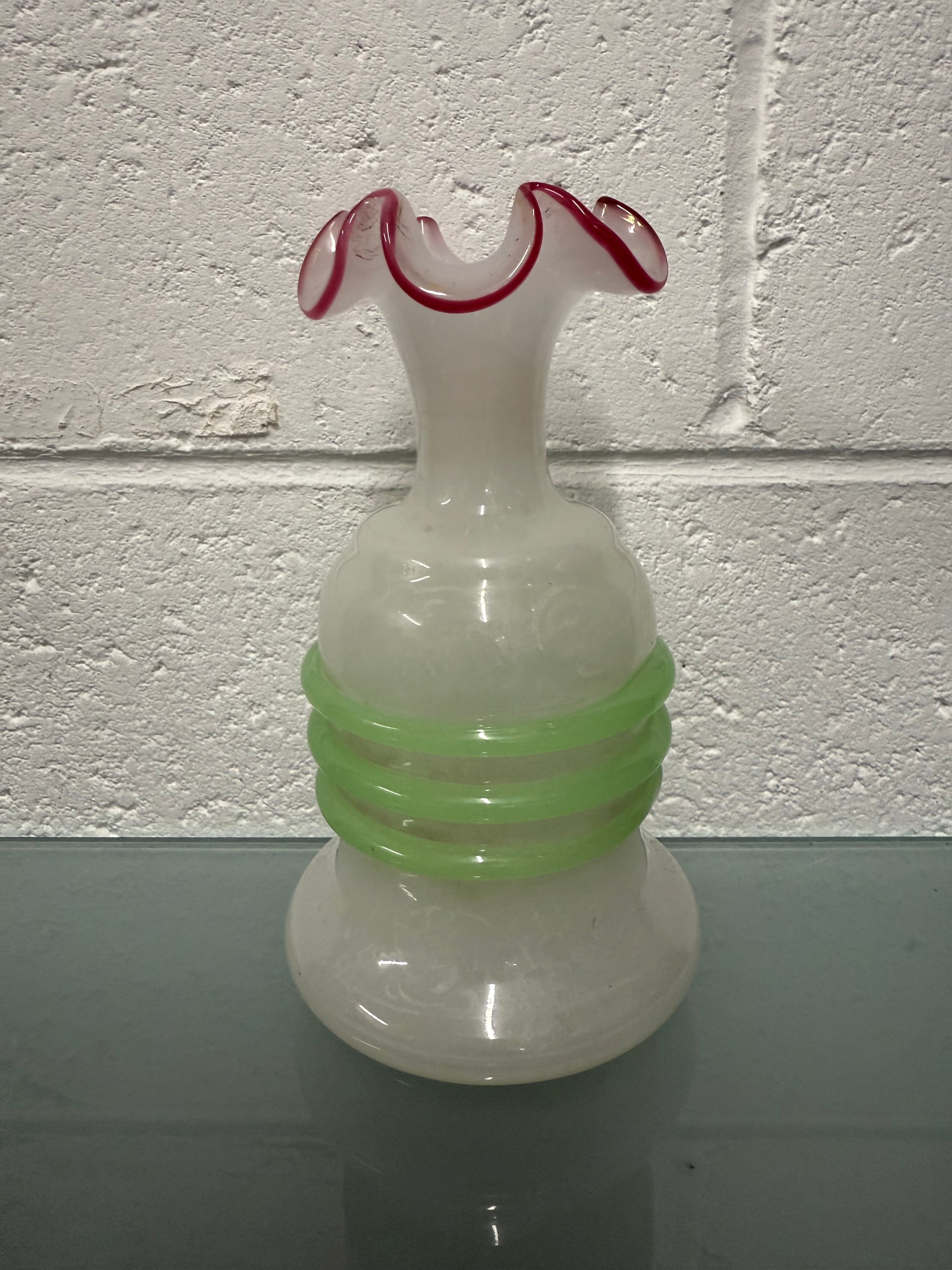 Antique/Vintage French Opaline Glass Vase