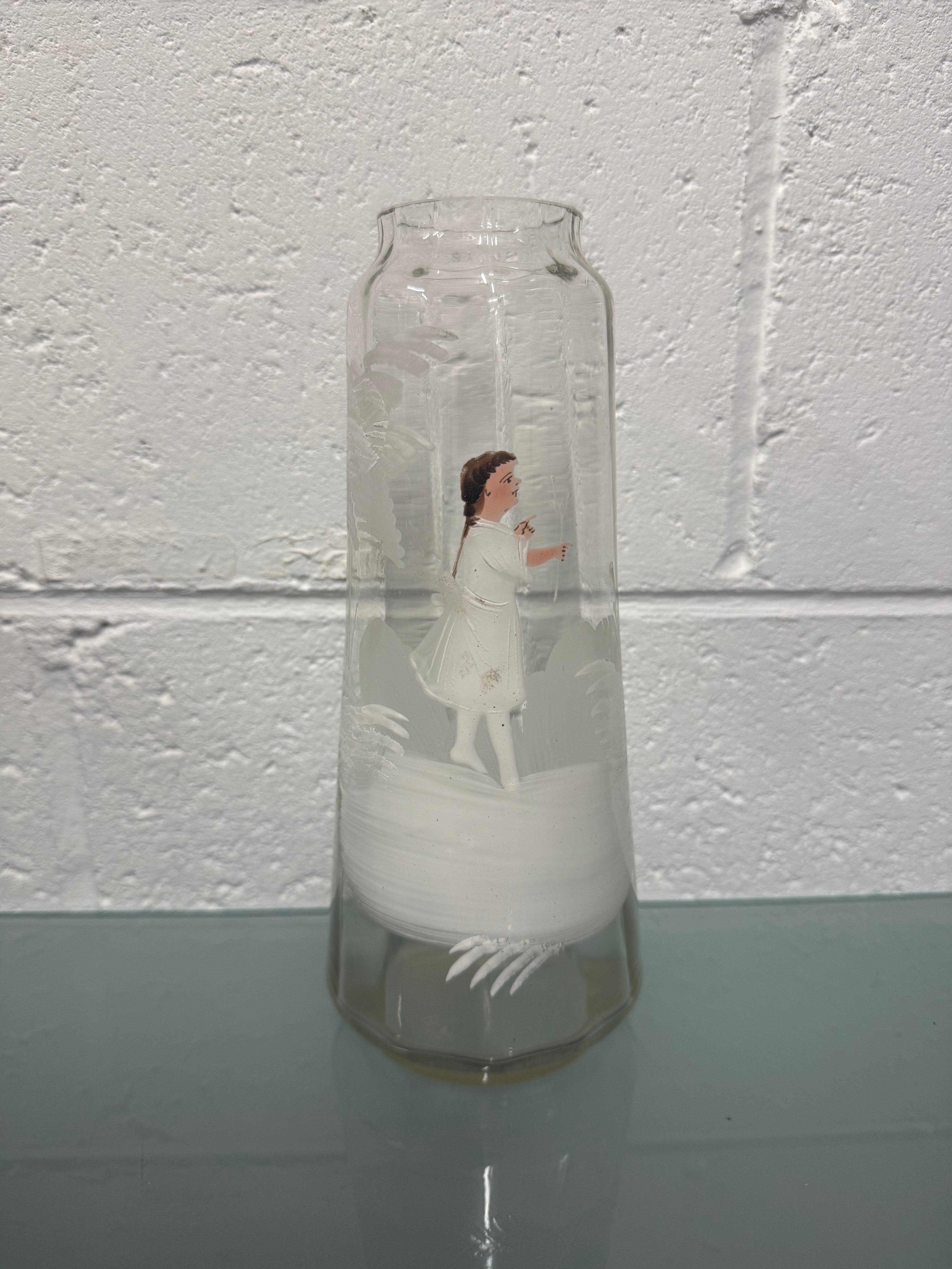 Antique Mary Gregory Glass Vase