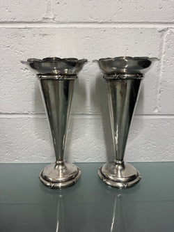 Pair of Edwardian Sterling Silver Vases | Antique & Vintage | Moonee Ponds Antiques | Australia Wide Delivery