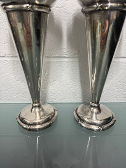 Pair of Edwardian Sterling Silver Vases | Antique & Vintage | Moonee Ponds Antiques | Australia Wide Delivery