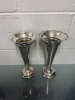 Pair of Edwardian Sterling Silver Vases | Antique & Vintage | Moonee Ponds Antiques | Australia Wide Delivery