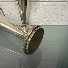 Pair of Edwardian Sterling Silver Vases