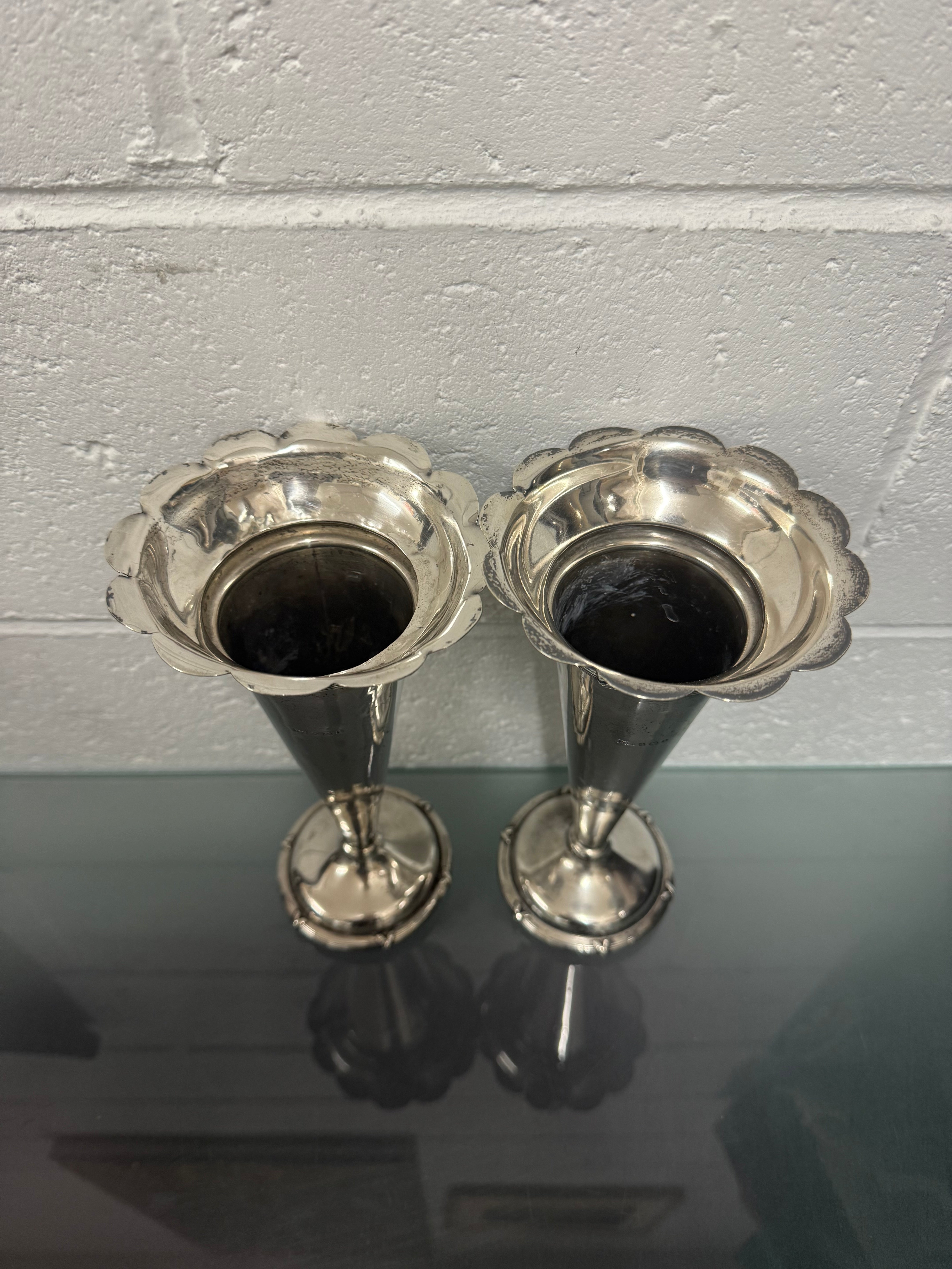 Pair of Edwardian Sterling Silver Vases | Antique & Vintage | Moonee Ponds Antiques | Australia Wide Delivery