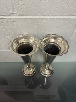 Pair of Edwardian Sterling Silver Vases | Antique & Vintage | Moonee Ponds Antiques | Australia Wide Delivery