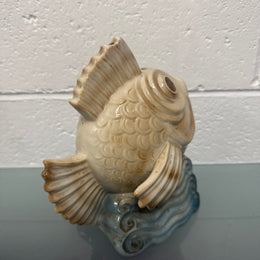 Unusual Ceramic Vintage Hand Painted Fish Ornament
