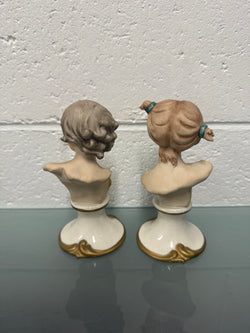 Pair Vintage Capodimonte Art Nouveau Style Busts | Antique & Vintage | Moonee Ponds Antiques | Australia Wide Delivery