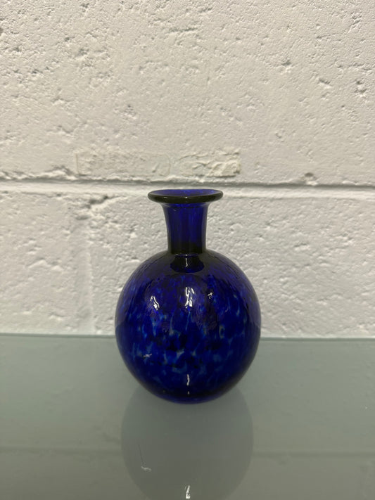 Cobalt Blue Art Glass Small Vase