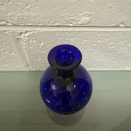 Cobalt Blue Art Glass Small Vase