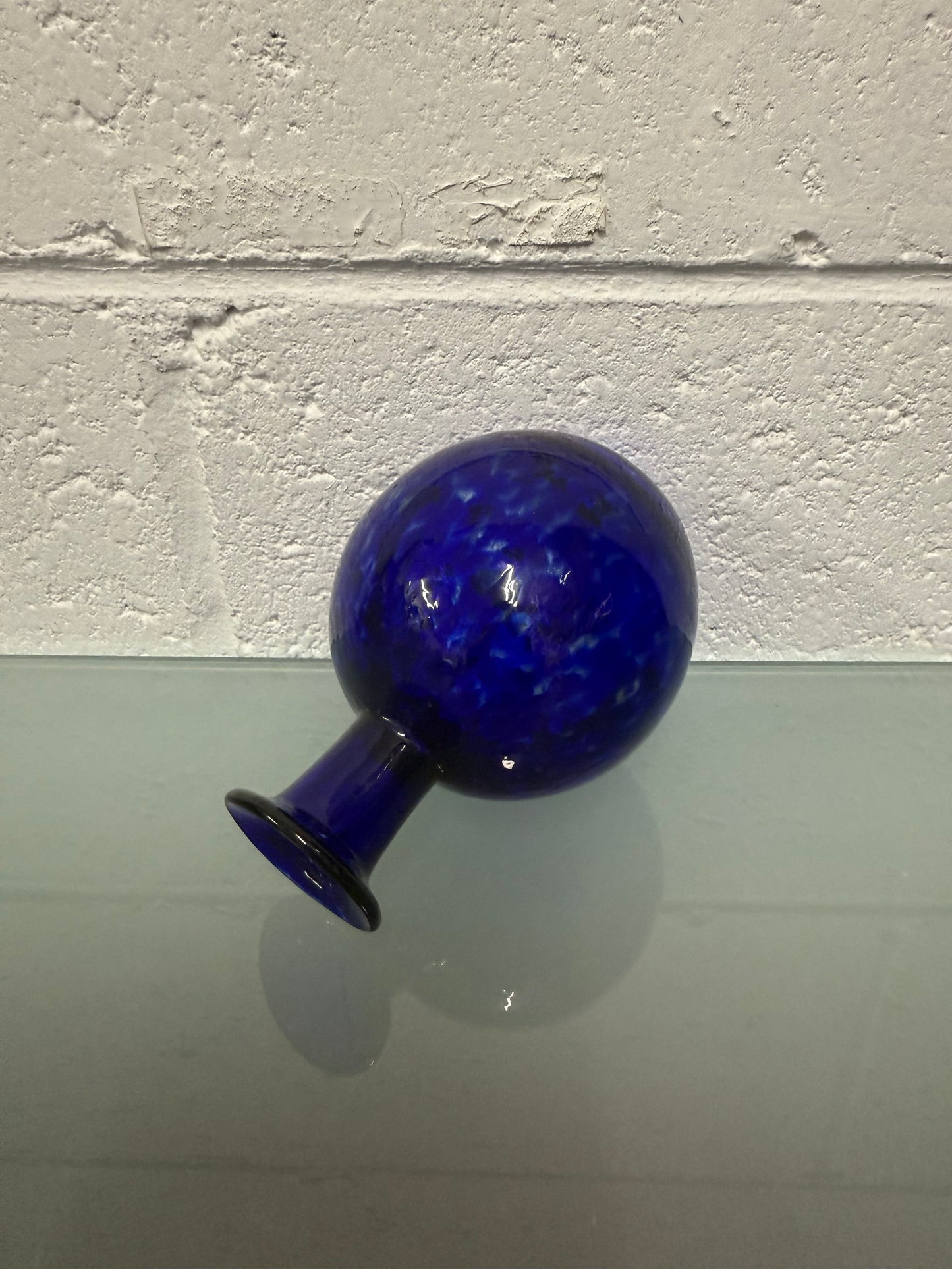 Cobalt Blue Art Glass Small Vase