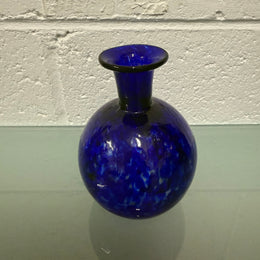 Cobalt Blue Art Glass Small Vase