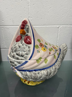 Vintage Italian Hand Painted Earthenware Hen Tureen | Antique & Vintage | Moonee Ponds Antiques | Australia Wide Delivery