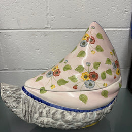 Vintage Italian Hand Painted Earthenware Hen Tureen