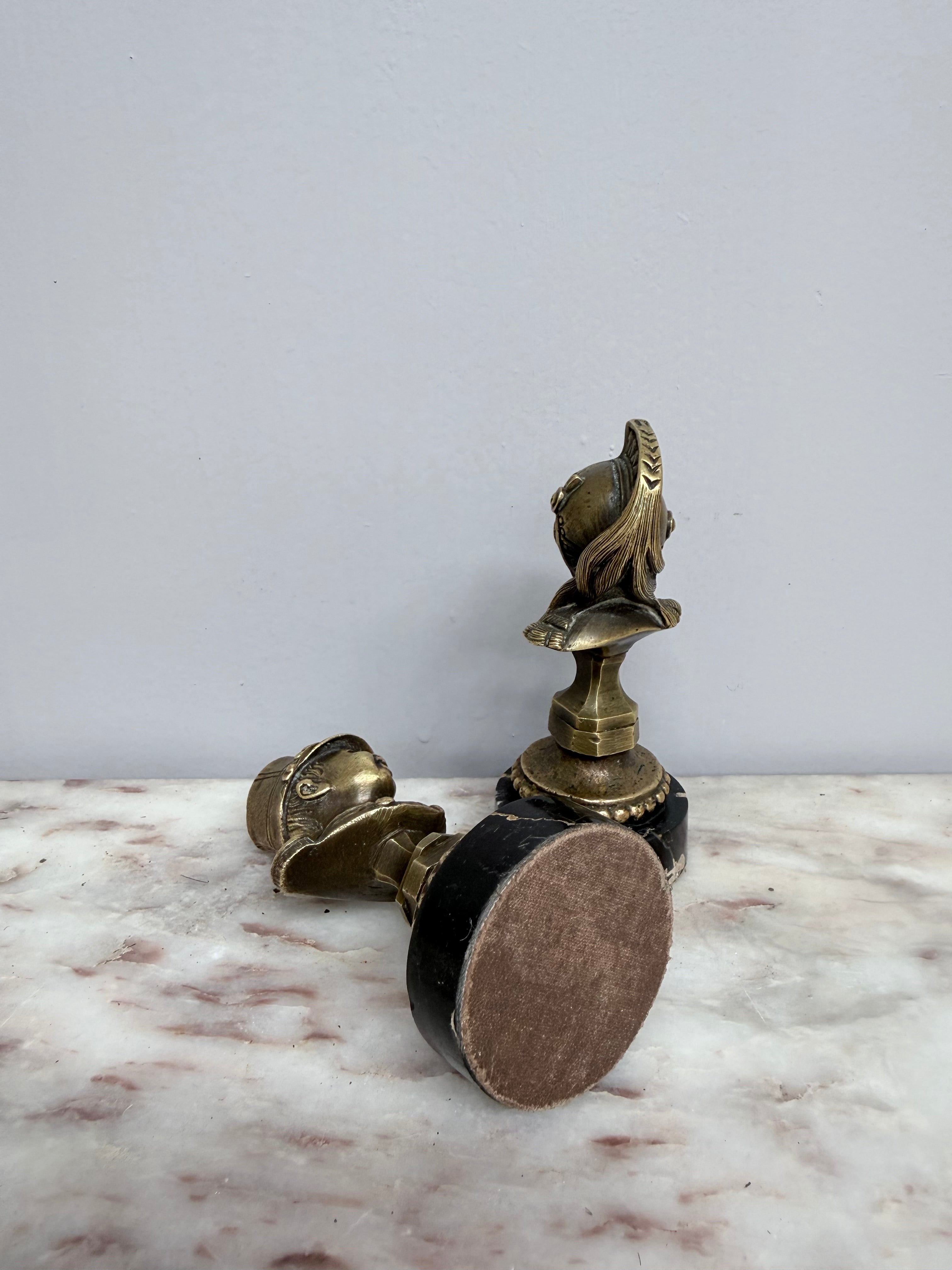 Rare Pair Bronze Napoleon III Children Busts | Antique & Vintage | Moonee Ponds Antiques | Australia Wide Delivery