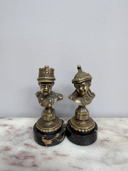 Rare Pair Bronze Napoleon III Children Busts | Antique & Vintage | Moonee Ponds Antiques | Australia Wide Delivery