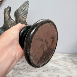 Antique Bronze Eagle On Wooden Base