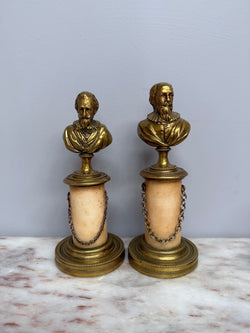 Pair of Grand Tour Bronze & Marble Busts of "King Henry IV" of France & His Advisor "The Duke of Sully" | Antique & Vintage | Moonee Ponds Antiques | Australia Wide Delivery