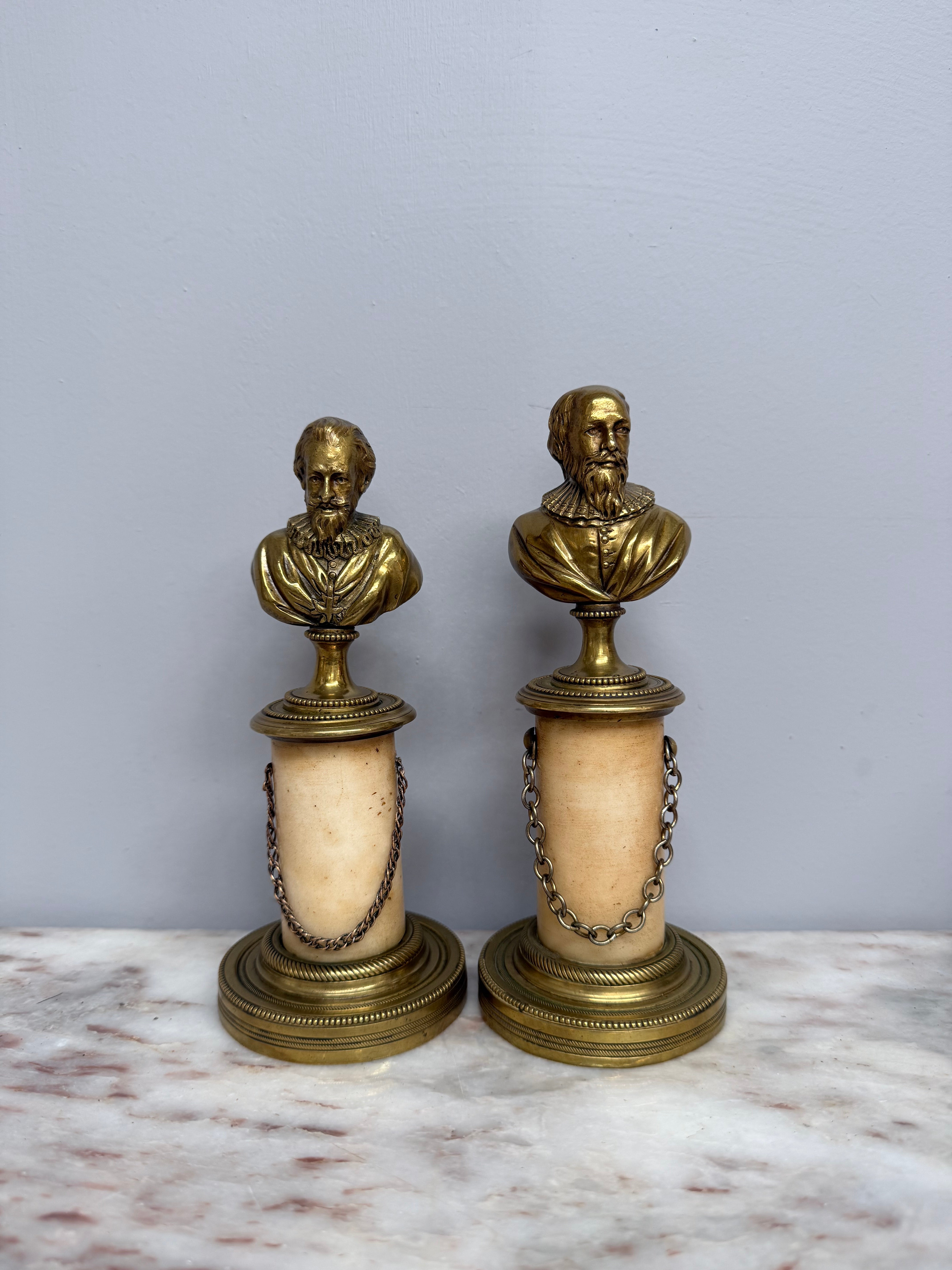 Pair of Grand Tour Bronze & Marble Busts of "King Henry IV" of France & His Advisor "The Duke of Sully" | Antique & Vintage | Moonee Ponds Antiques | Australia Wide