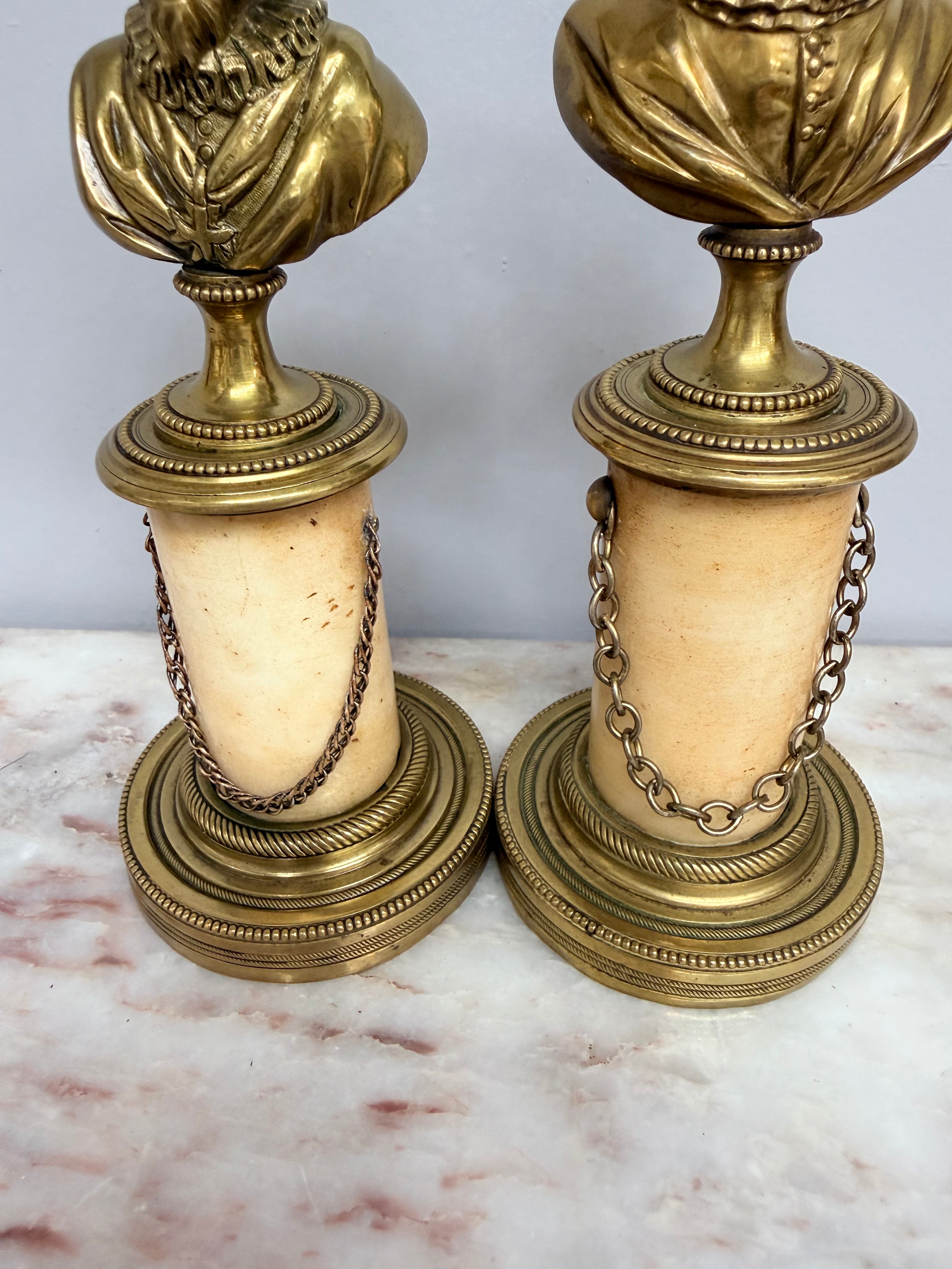 Pair of Grand Tour Bronze & Marble Busts of "King Henry IV" of France & His Advisor "The Duke of Sully" | Antique & Vintage | Moonee Ponds Antiques | Australia Wide