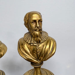 Pair of Grand Tour Bronze & Marble Busts of "King Henry IV" of France & His Advisor "The Duke of Sully"