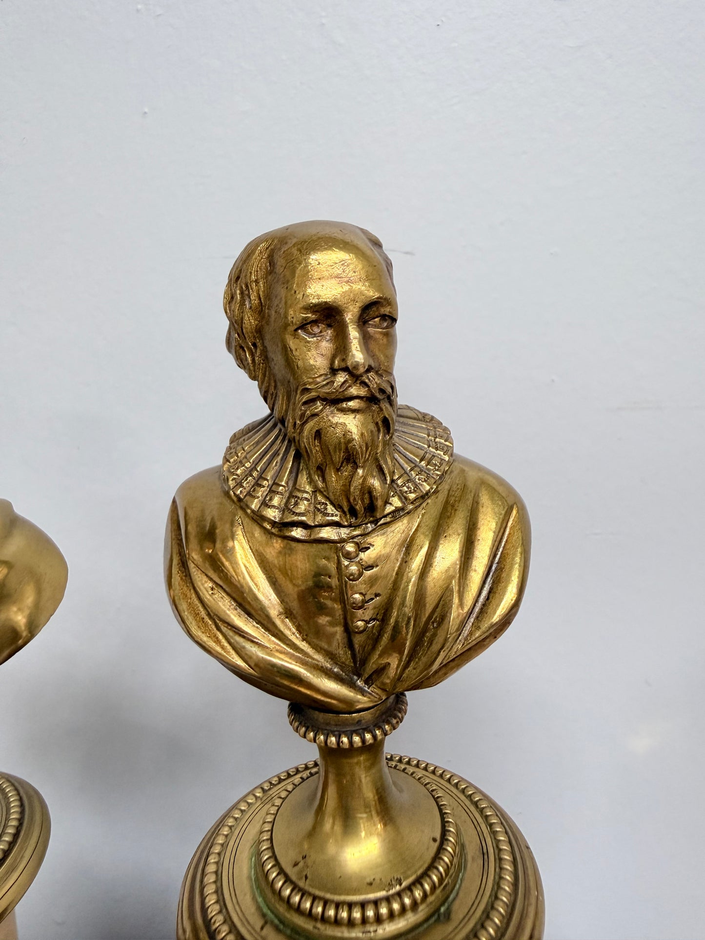 Pair of Grand Tour Bronze & Marble Busts of "King Henry IV" of France & His Advisor "The Duke of Sully"