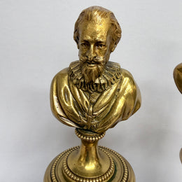 Pair of Grand Tour Bronze & Marble Busts of "King Henry IV" of France & His Advisor "The Duke of Sully"