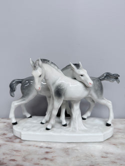 Vintage Porcelain Pair of Foals Statue | Antique & Vintage | Moonee Ponds Antiques | Australia Wide Delivery
