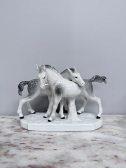 Vintage Porcelain Pair of Foals Statue | Antique & Vintage | Moonee Ponds Antiques | Australia Wide Delivery