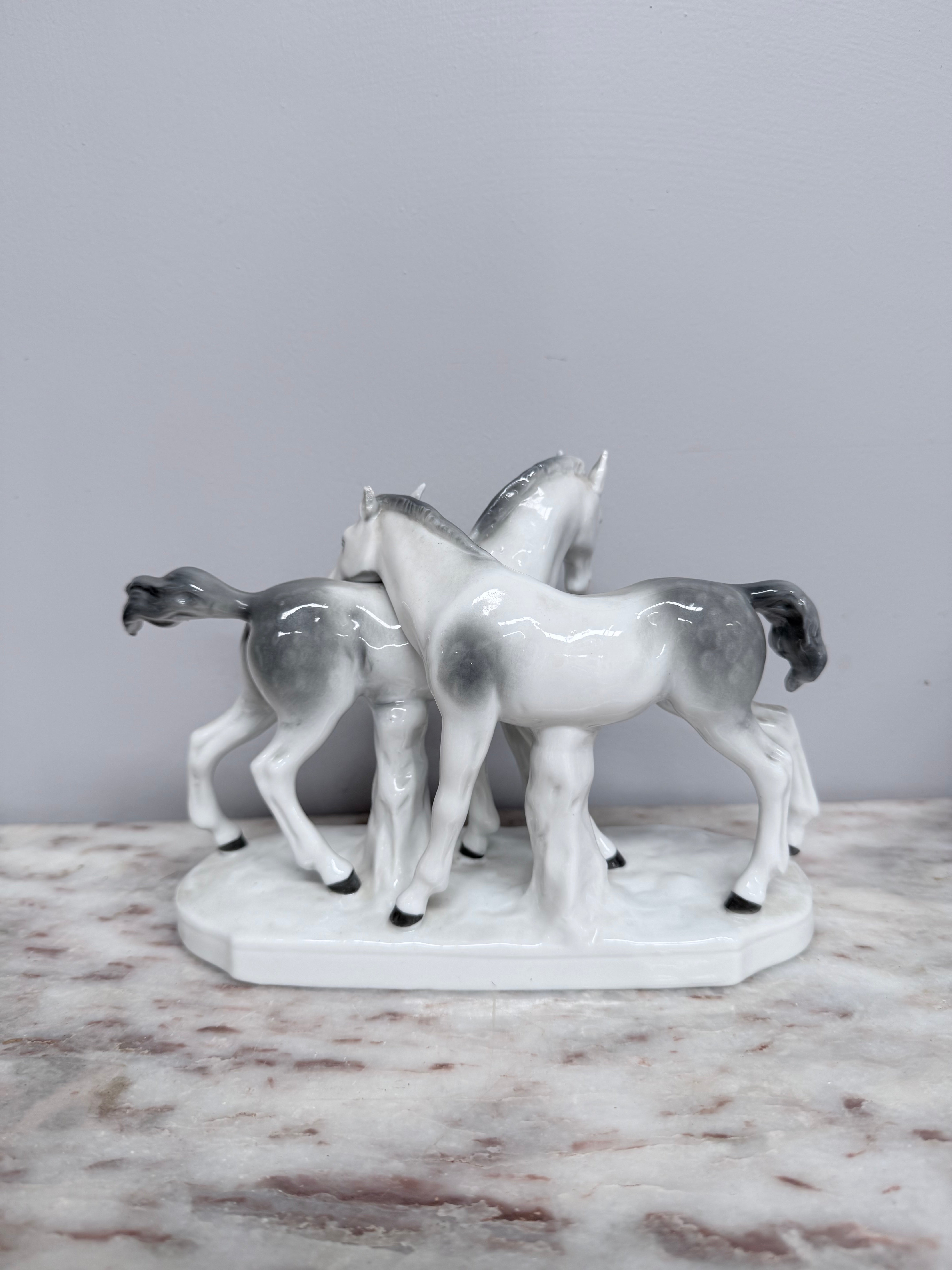 Vintage Porcelain Pair of Foals Statue | Antique & Vintage | Moonee Ponds Antiques | Australia Wide