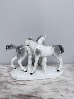 Vintage Porcelain Pair of Foals Statue | Antique & Vintage | Moonee Ponds Antiques | Australia Wide Delivery