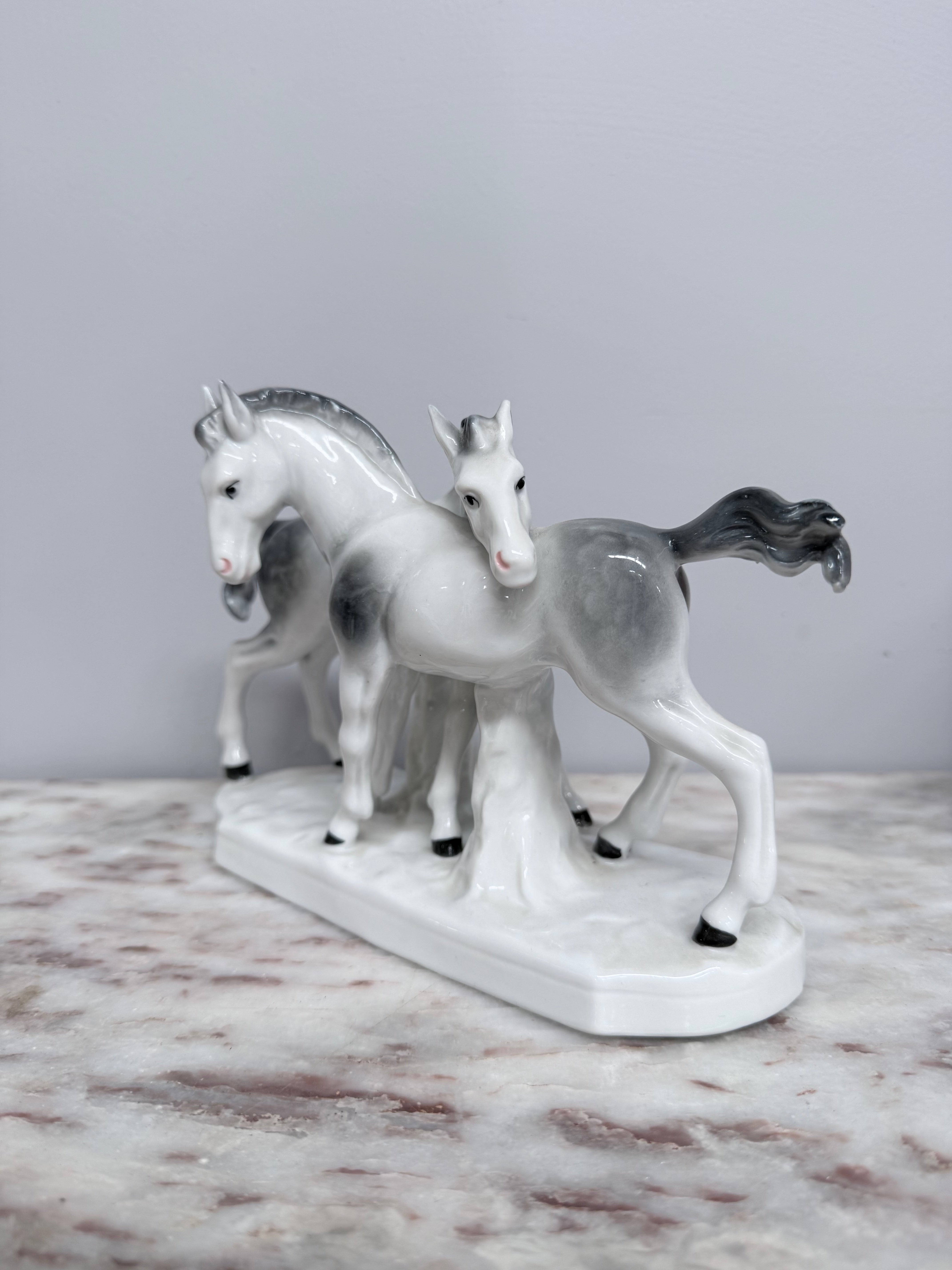 Vintage Porcelain Pair of Foals Statue | Antique & Vintage | Moonee Ponds Antiques | Australia Wide