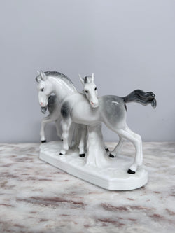 Vintage Porcelain Pair of Foals Statue | Antique & Vintage | Moonee Ponds Antiques | Australia Wide Delivery