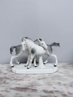 Vintage Porcelain Pair of Foals Statue | Antique & Vintage | Moonee Ponds Antiques | Australia Wide Delivery