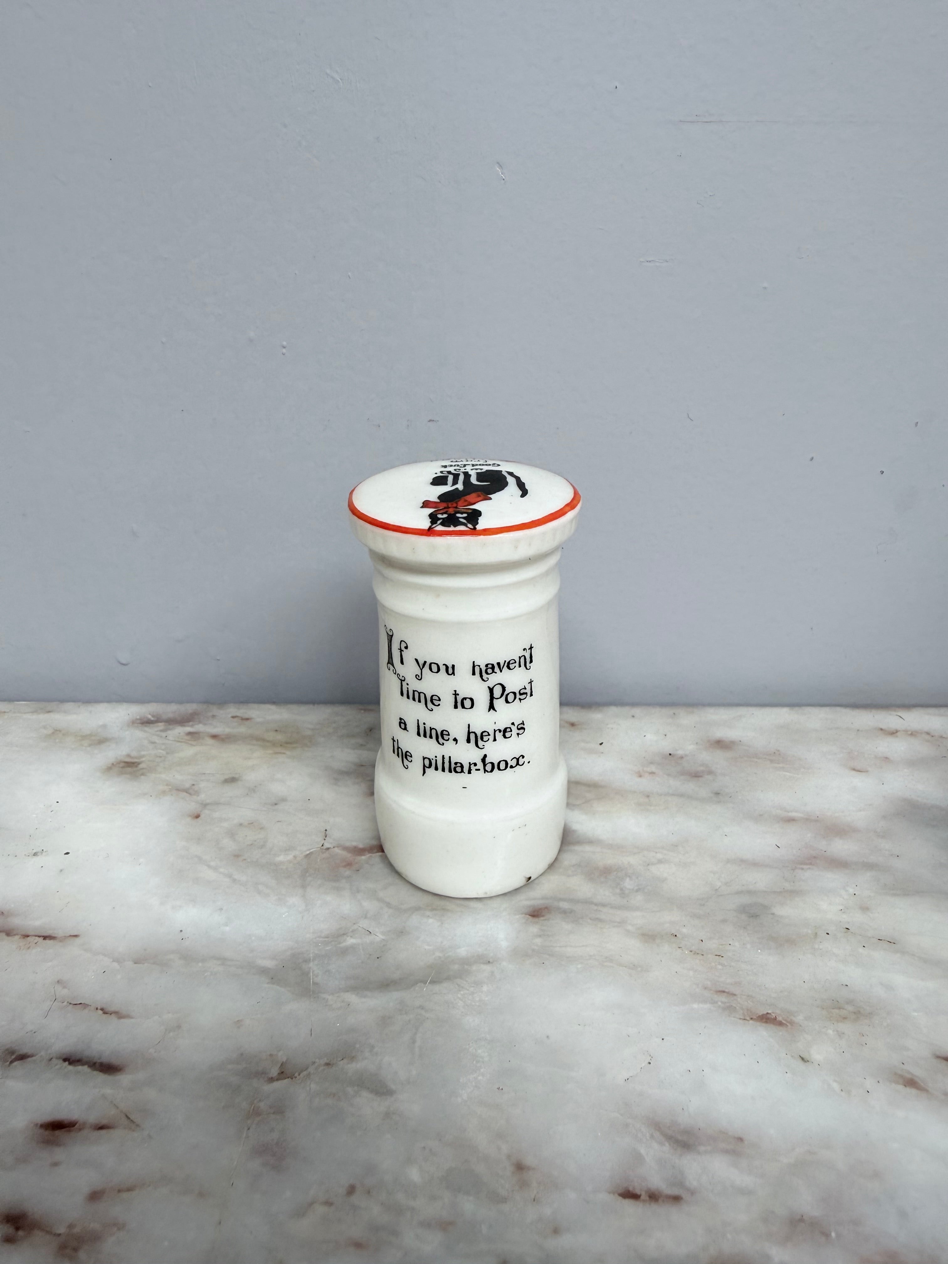 Rare Willow Crested China Ware Post Office Box | Antique & Vintage | Moonee Ponds Antiques | Australia Wide Delivery