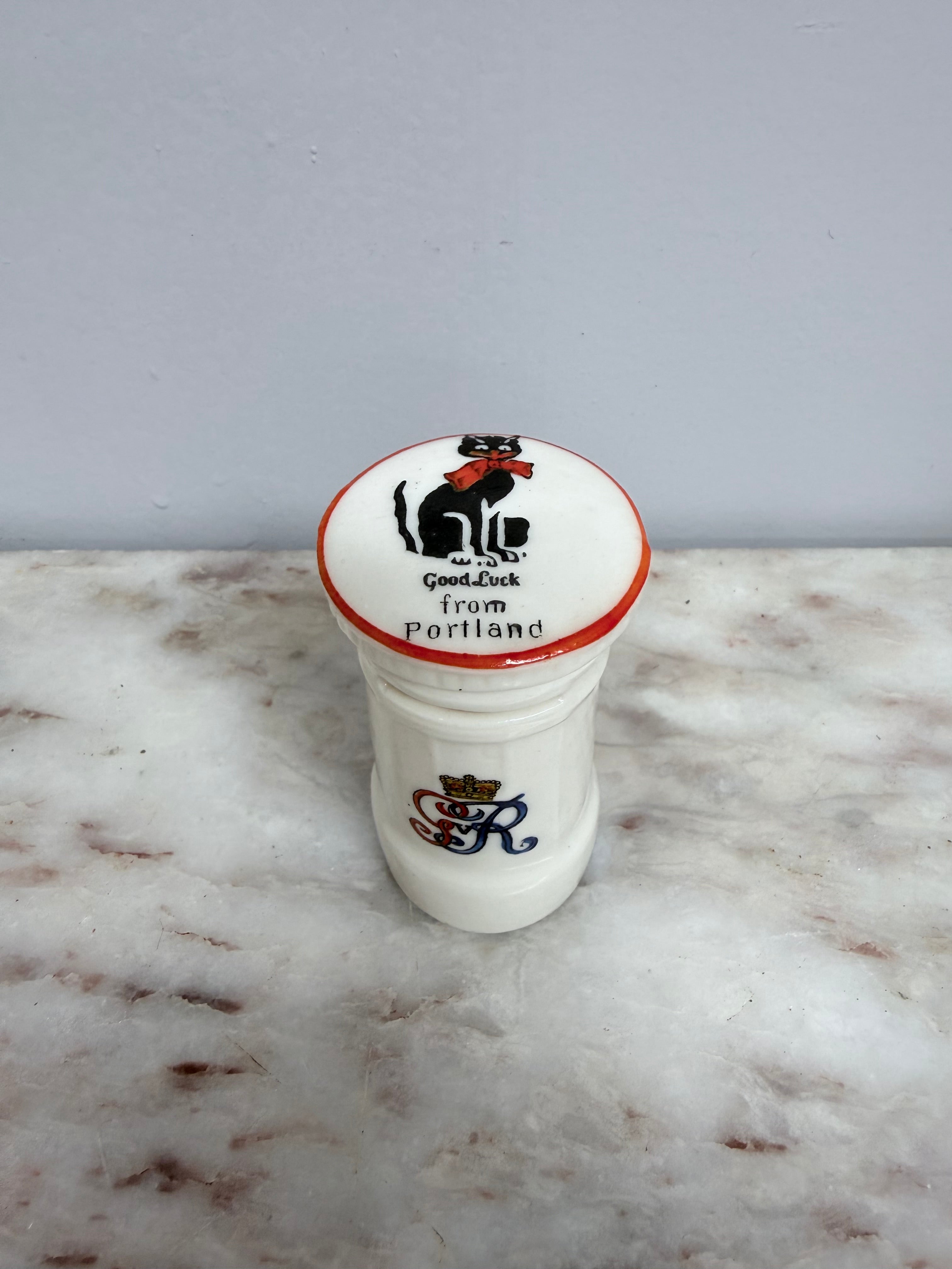 Rare Willow Crested China Ware Post Office Box | Antique & Vintage | Moonee Ponds Antiques | Australia Wide Delivery