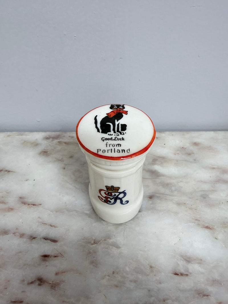 Rare Willow Crested China Ware Post Office Box