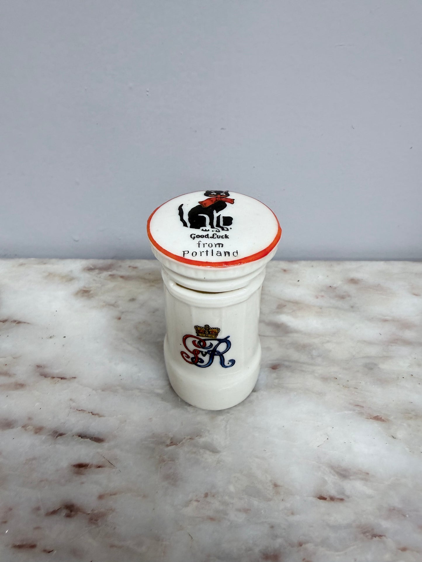 Rare Willow Crested China Ware Post Office Box
