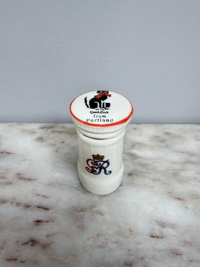 Rare Willow Crested China Ware Post Office Box