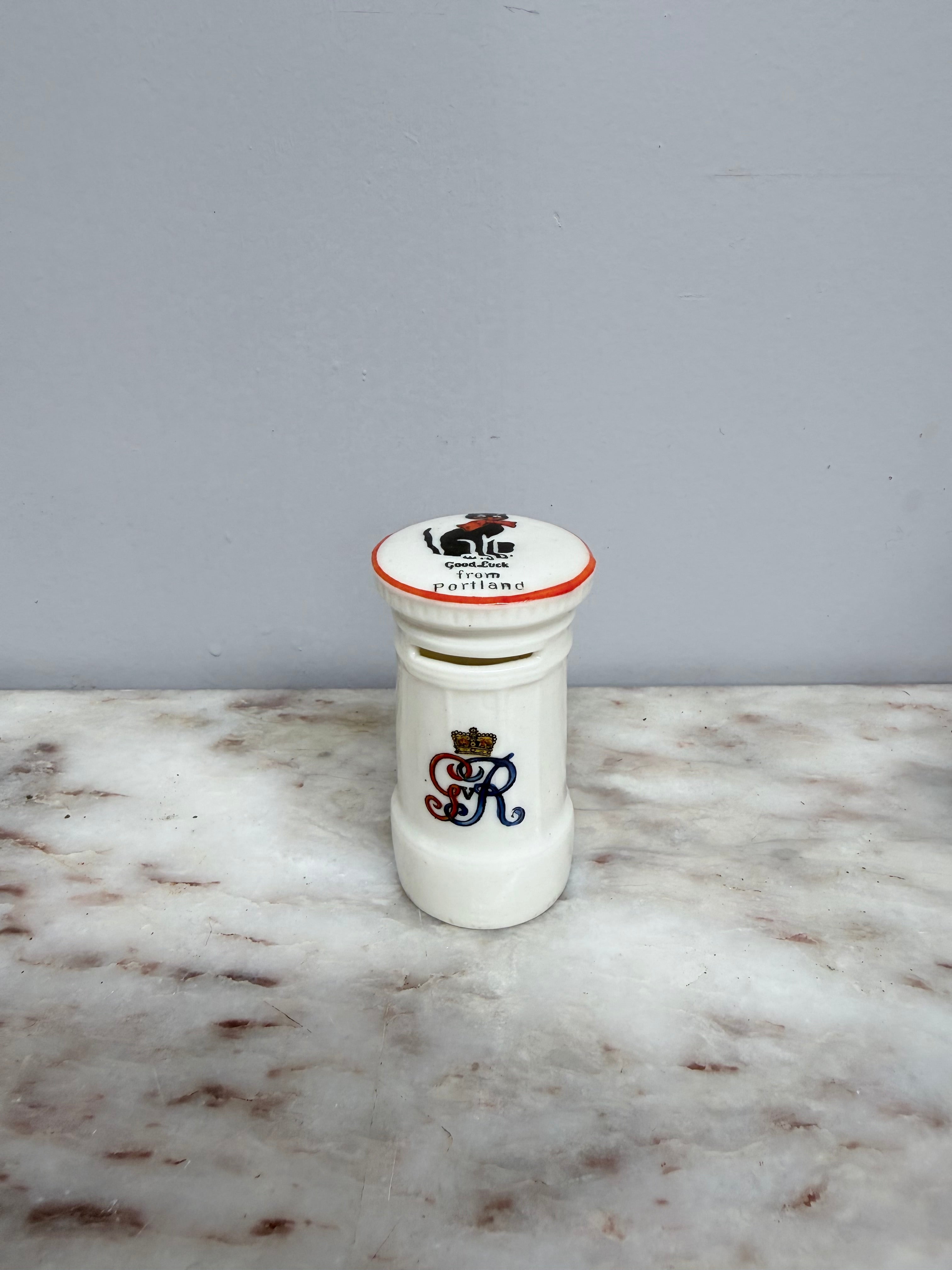 Rare Willow Crested China Ware Post Office Box | Antique & Vintage | Moonee Ponds Antiques | Australia Wide Delivery