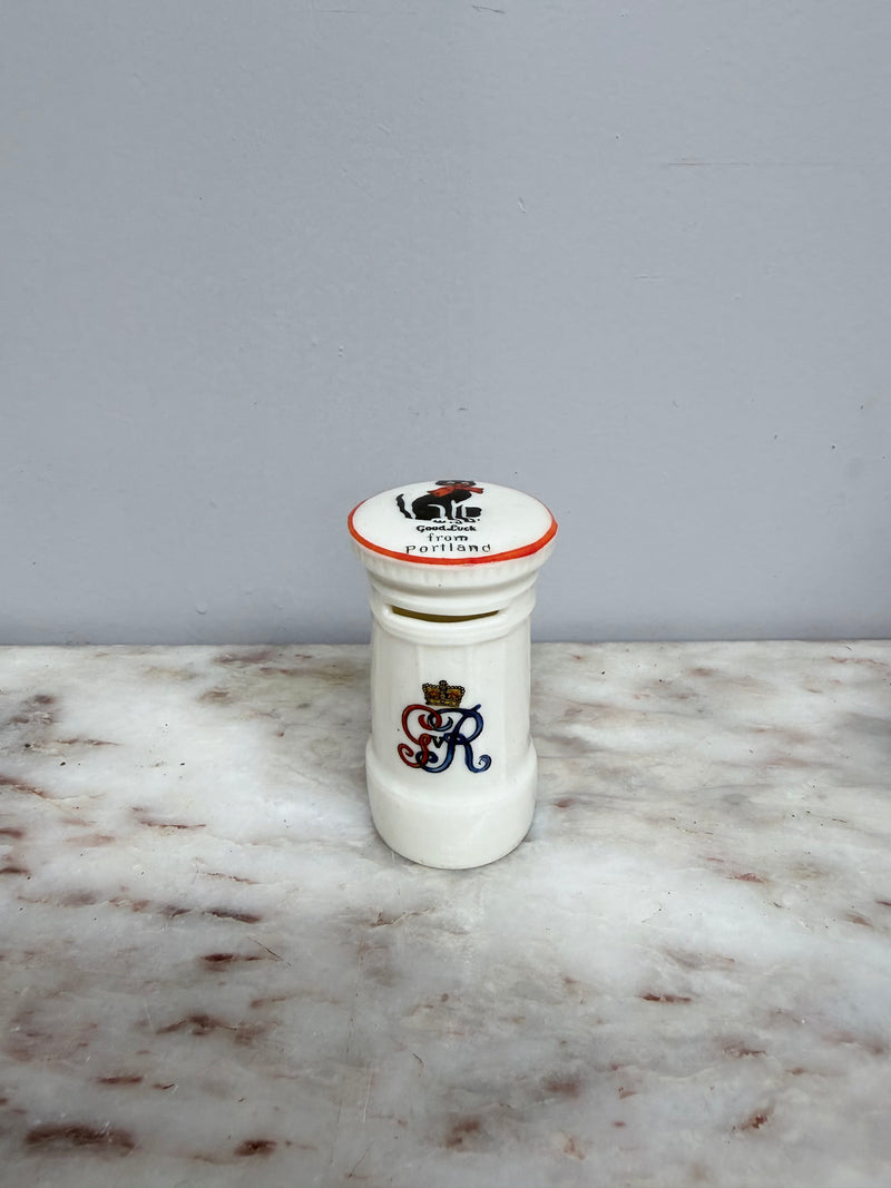 Rare Willow Crested China Ware Post Office Box