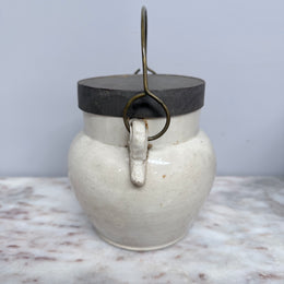 Antique French Stoneware Cookie Jar