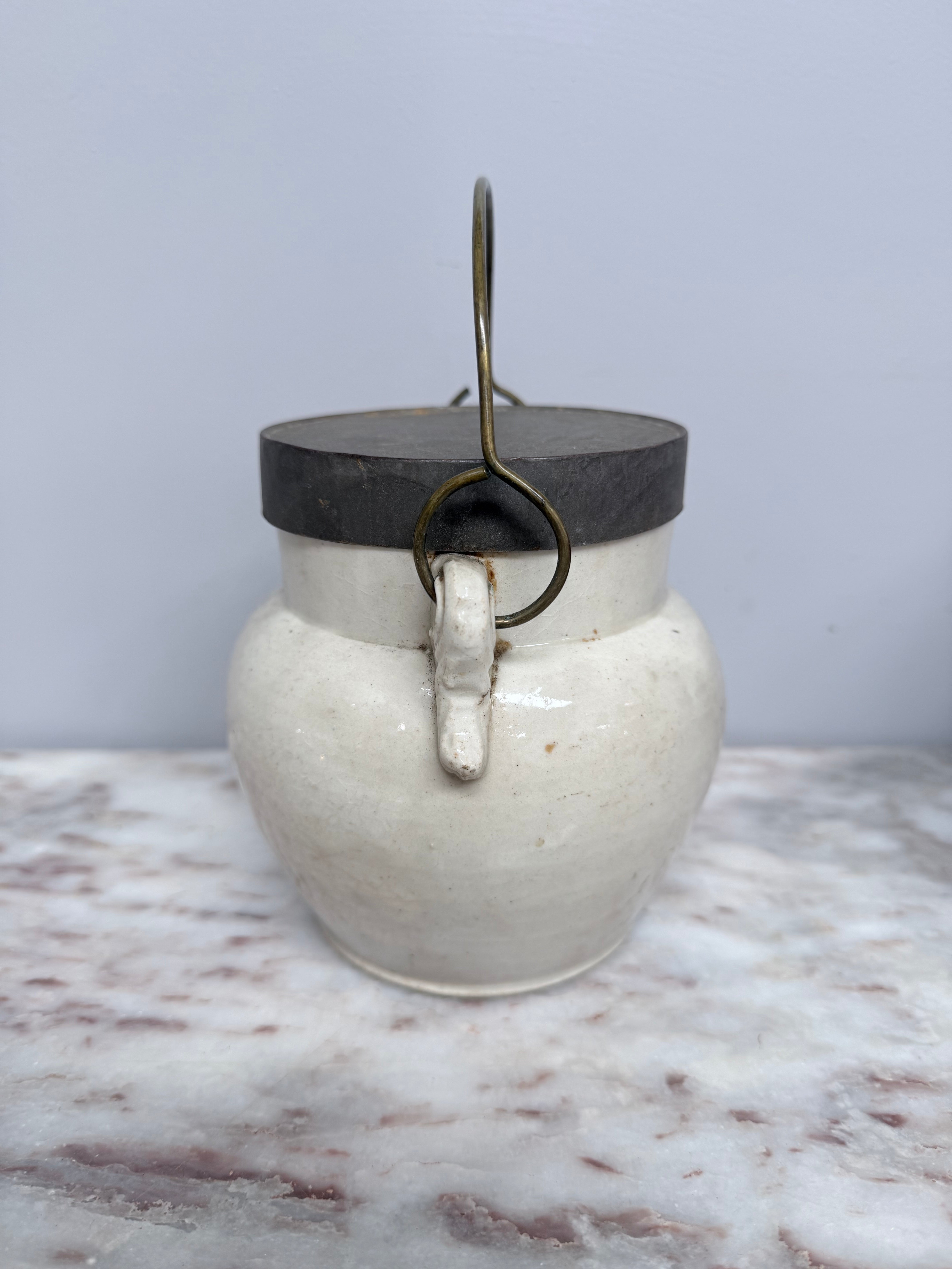 Antique French Stoneware Cookie Jar | Antique & Vintage | Moonee Ponds Antiques | Australia Wide