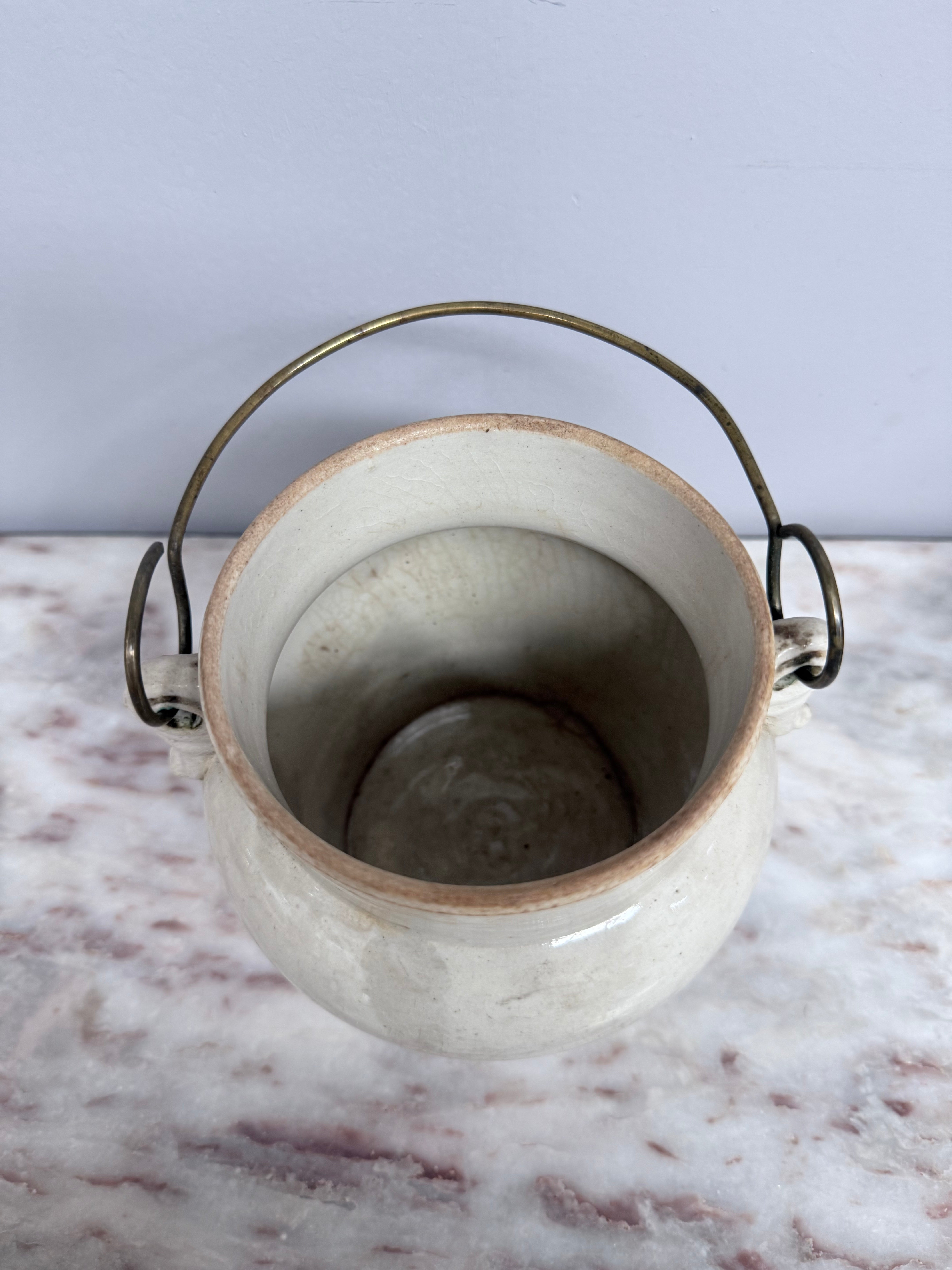 Antique French Stoneware Cookie Jar | Antique & Vintage | Moonee Ponds Antiques | Australia Wide
