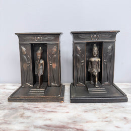 Pair Art Deco Egyptian Revival Bookends