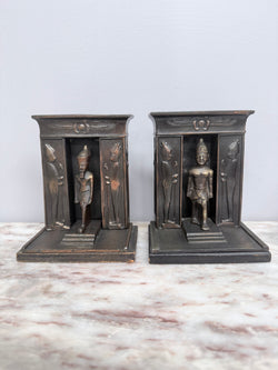 Pair Art Deco Egyptian Revival Bookends | Antique & Vintage | Moonee Ponds Antiques | Australia Wide Delivery